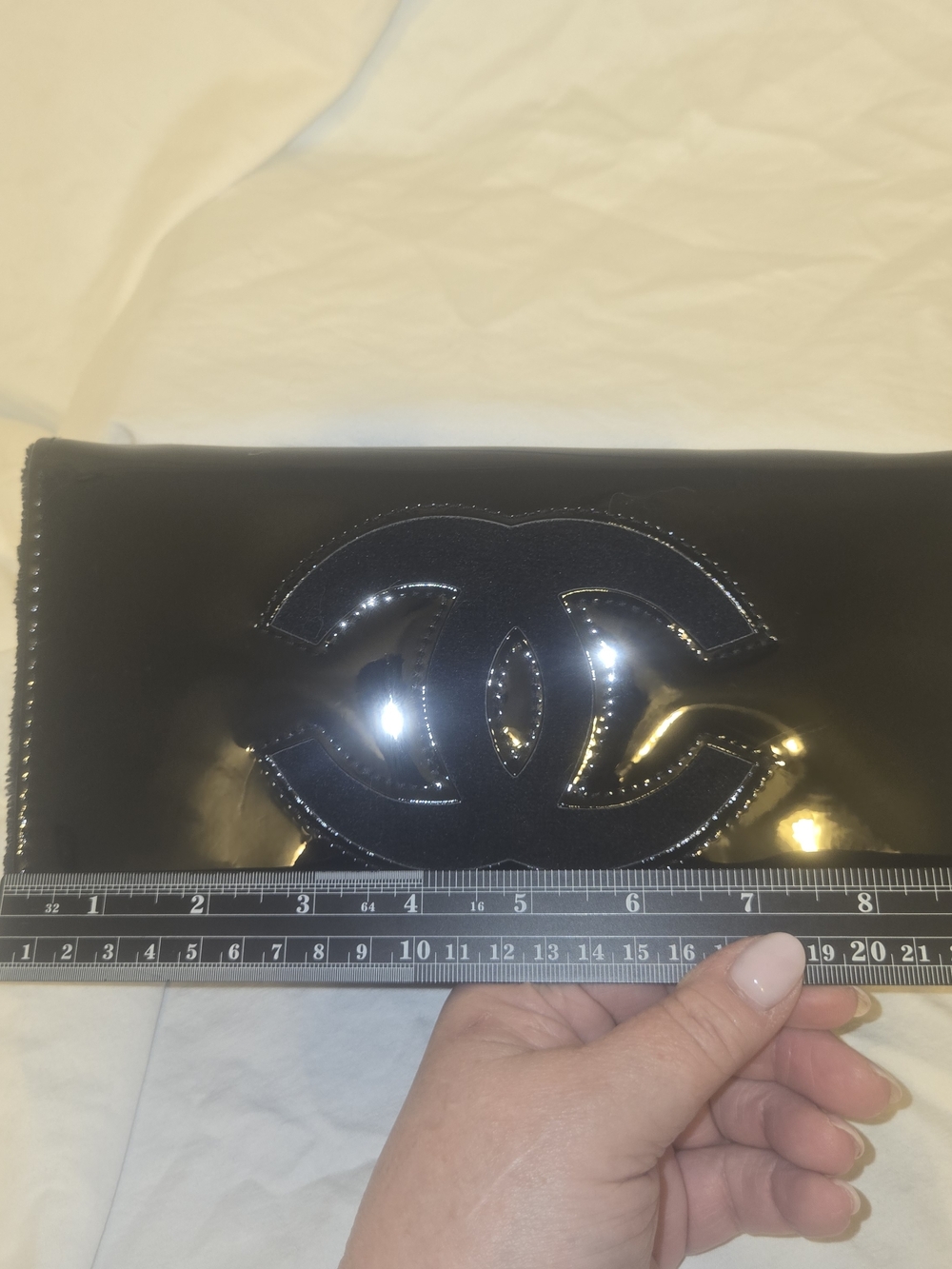 Chanel Beauty Black Patent Logo VIP Crossbody Clutch - Picture 6 of 8